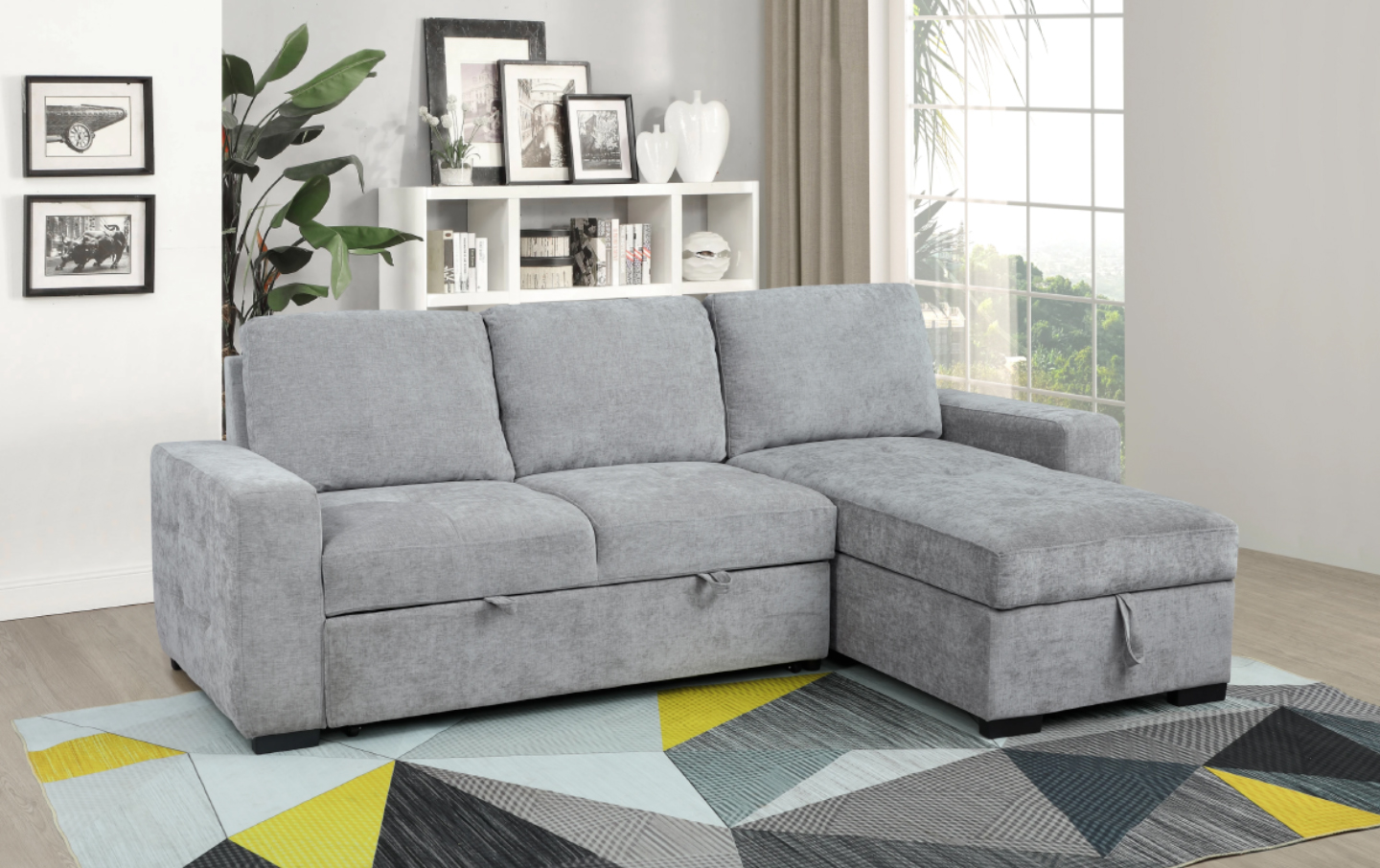 Trevor Sleeper Sectional with Storage | Furniture Mecca